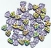 50 10x8mm Transparent Matte Alexandrite AB Leaf Beads